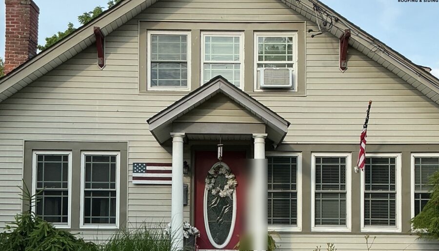 Siding replacement - before