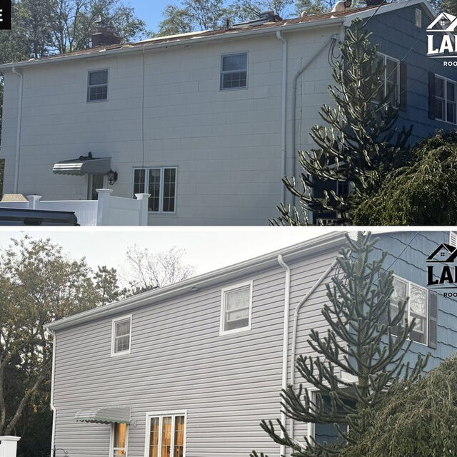 We recently finished a roof, siding and gutter replacement on this home in Holbrook.